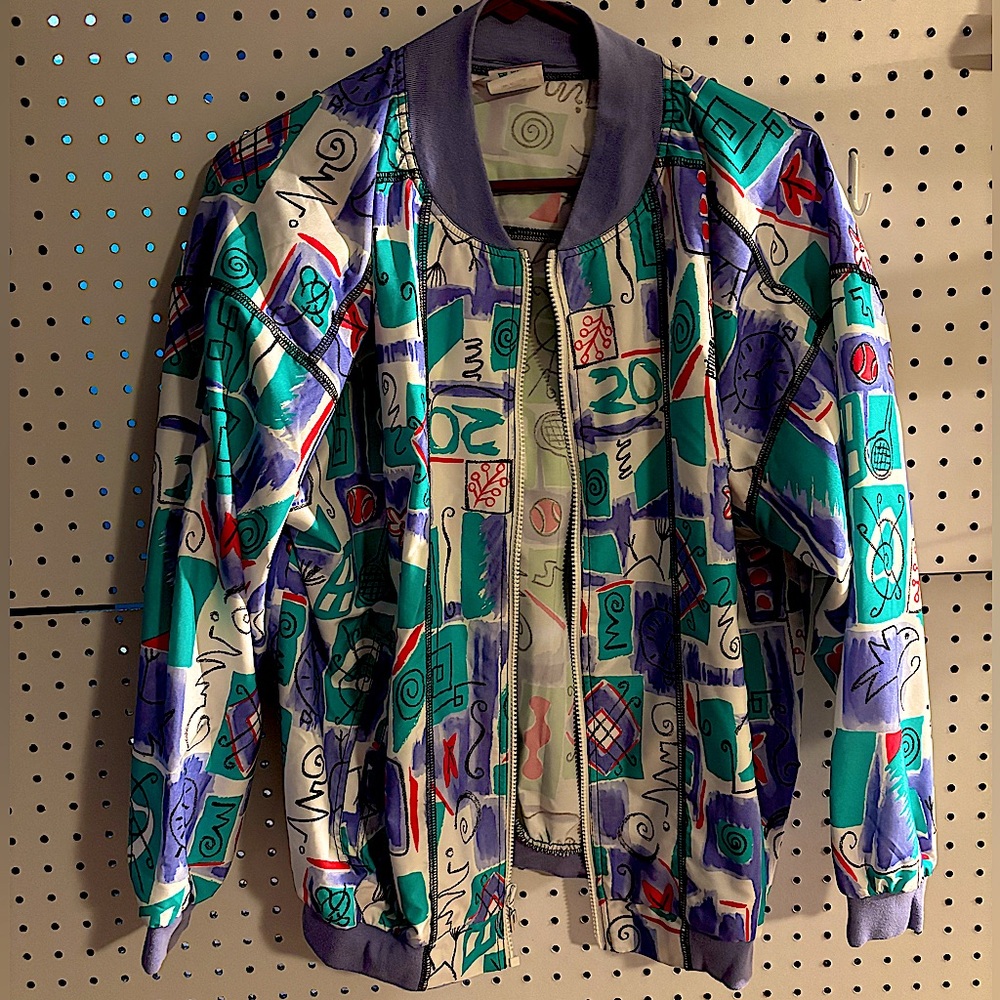 Fun 1990s tennis theme jacket